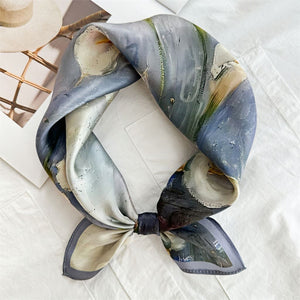 MaraSilk Pure Mulberry Silk Scarf Square Crepe Satin MS50-9