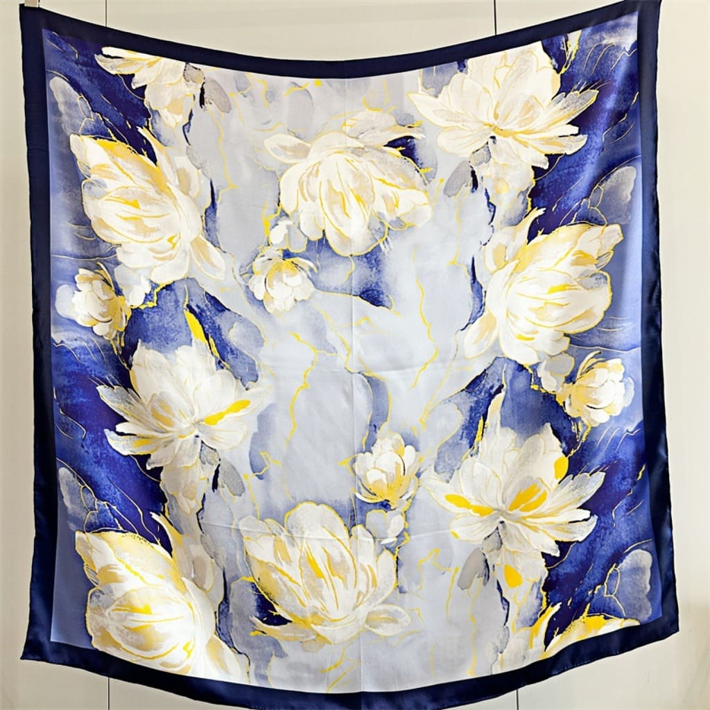 MaraSilk Pure Mulberry Silk Scarf - Square Crepe Satin MS502