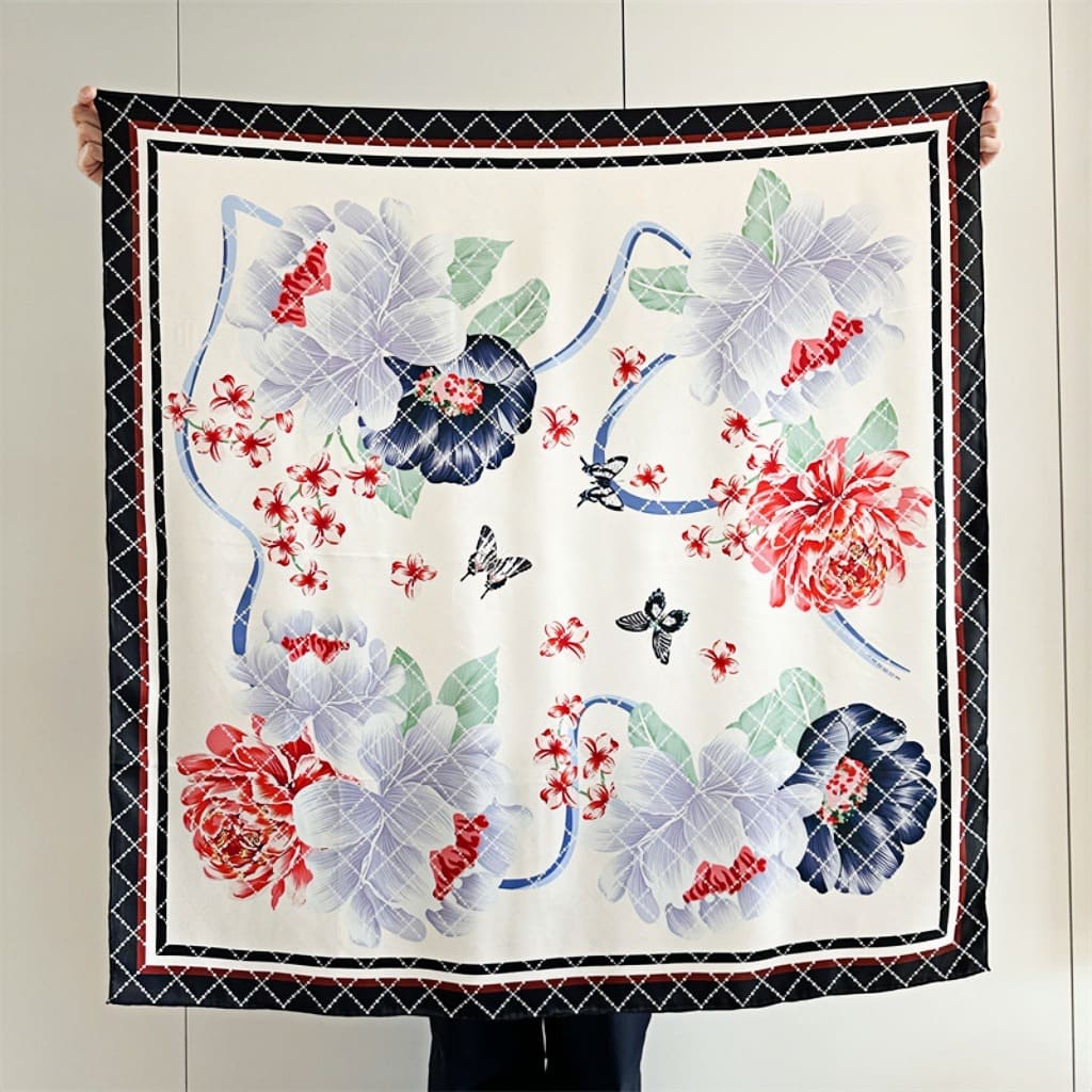 MaraSilk Pure Mulberry Silk Scarf - Square Crepe Satin MS503