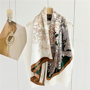 MaraSilk Pure Mulberry Silk Scarf - Square Crepe Satin MS505