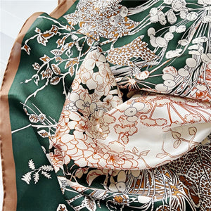 MaraSilk Pure Mulberry Silk Scarf - Square Crepe Satin MS505