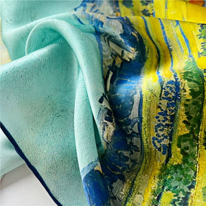 MaraSilk Pure Mulberry Silk Scarf - Square Crepe Satin MS506