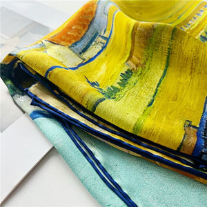 MaraSilk Pure Mulberry Silk Scarf - Square Crepe Satin MS506