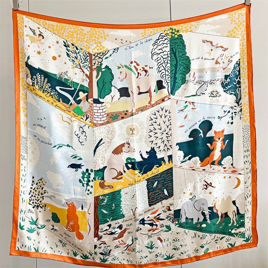 MaraSilk Pure Mulberry Silk Scarf - Square Crepe Satin MS507