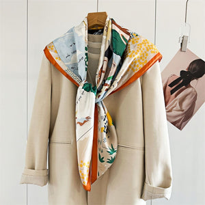 MaraSilk Pure Mulberry Silk Scarf - Square Crepe Satin MS507 41" x 41" MS50701