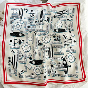 MaraSilk Pure Mulberry Silk Scarf Square Crepe Satin MS51-1