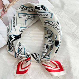 MaraSilk Pure Mulberry Silk Scarf Square Crepe Satin MS51-2