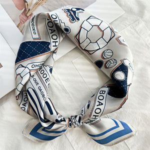 MaraSilk Pure Mulberry Silk Scarf Square Crepe Satin MS51-7