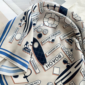 MaraSilk Pure Mulberry Silk Scarf Square Crepe Satin MS51-8