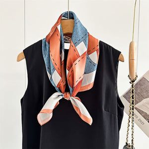 MaraSilk Pure Mulberry Silk Scarf Square Crepe Satin MS52-11