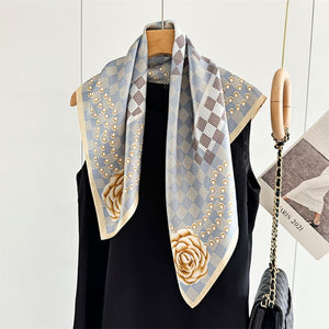 MaraSilk Pure Mulberry Silk Scarf Square Crepe Satin MS52-20