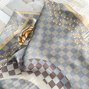 MaraSilk Pure Mulberry Silk Scarf Square Crepe Satin MS52-23