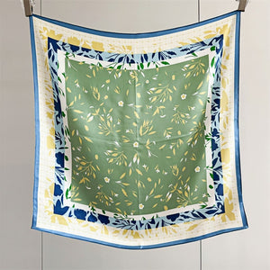 MaraSilk Pure Mulberry Silk Scarf Square Crepe Satin MS52-29