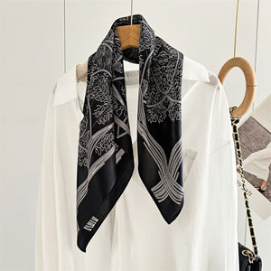 MaraSilk Pure Mulberry Silk Scarf Square Crepe Satin MS52-40