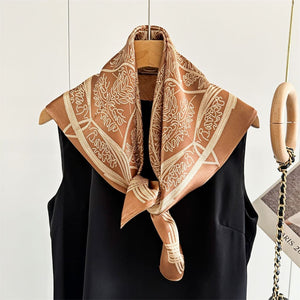 MaraSilk Pure Mulberry Silk Scarf Square Crepe Satin MS52-46