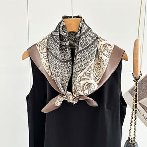 MaraSilk Pure Mulberry Silk Scarf Square Crepe Satin MS52-55