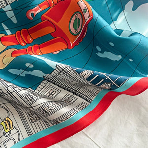 MaraSilk Pure Mulberry Silk Scarf Square Crepe Satin MS52-63