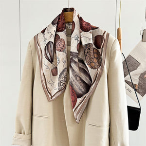 MaraSilk Pure Mulberry Silk Scarf Square Crepe Satin MS53-32