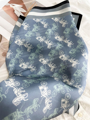 MaraSilk Pure Mulberry Silk Scarf Square Crepe Satin MS53-49