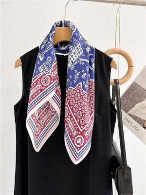 MaraSilk Pure Mulberry Silk Scarf Square Crepe Satin MS53-68