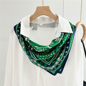 MaraSilk Pure Mulberry Silk Scarf Square Crepe Satin MS53-80