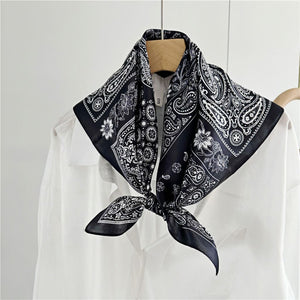 MaraSilk Pure Mulberry Silk Scarf Square Crepe Satin MS54-3