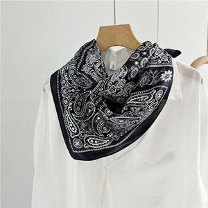 MaraSilk Pure Mulberry Silk Scarf Square Crepe Satin MS54-4