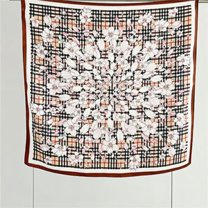 MaraSilk Pure Mulberry Silk Scarf Square Crepe Satin MS55-1