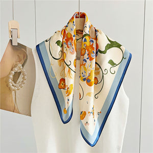 MaraSilk Pure Mulberry Silk Scarf Square Crepe Satin MS55-11