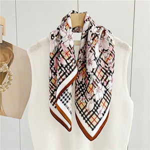 MaraSilk Pure Mulberry Silk Scarf Square Crepe Satin MS55-3