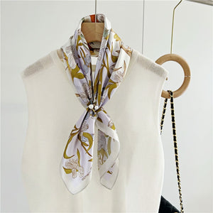 MaraSilk Pure Mulberry Silk Scarf Square Crepe Satin MS55-43