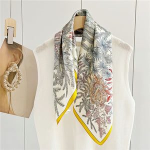 MaraSilk Pure Mulberry Silk Scarf Square Crepe Satin MS55-7