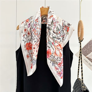 MaraSilk Pure Mulberry Silk Scarf Square Crepe Satin MS56-16