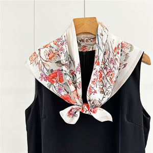 MaraSilk Pure Mulberry Silk Scarf Square Crepe Satin MS56-17