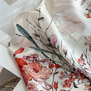 MaraSilk Pure Mulberry Silk Scarf Square Crepe Satin MS56-18