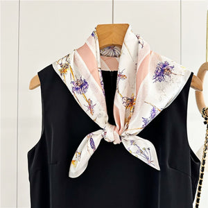 MaraSilk Pure Mulberry Silk Scarf Square Crepe Satin MS56-29