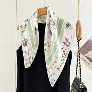 MaraSilk Pure Mulberry Silk Scarf Square Crepe Satin MS56-33