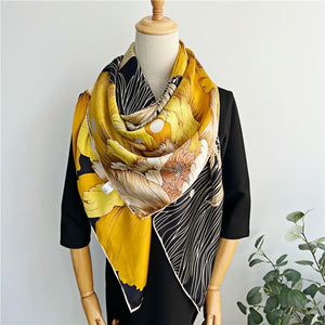 MaraSilk Pure Mulberry Silk Scarf - Square Crepe Satin MS568