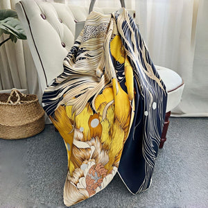 MaraSilk Pure Mulberry Silk Scarf - Square Crepe Satin MS568