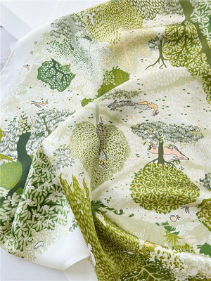 MaraSilk Pure Mulberry Silk Scarf Square Crepe Satin MS57-8