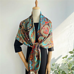 MaraSilk Pure Mulberry Silk Scarf - Square Crepe Satin MS571 53" x 53" MS57101