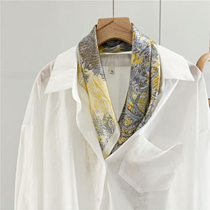 MaraSilk Pure Mulberry Silk Scarf Square Crepe Satin MS60-4