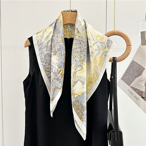 MaraSilk Pure Mulberry Silk Scarf Square Crepe Satin MS60-5