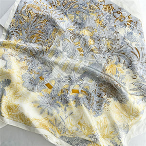 MaraSilk Pure Mulberry Silk Scarf Square Crepe Satin MS60-9