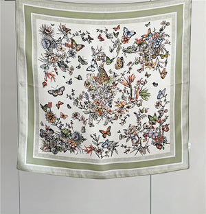 MaraSilk Pure Mulberry Silk Scarf Square Crepe Satin MS61-1