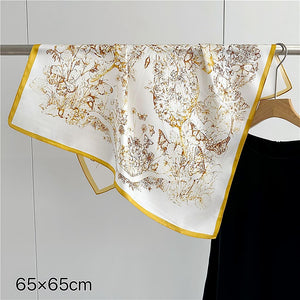 MaraSilk Pure Mulberry Silk Scarf Square Crepe Satin MS61-101