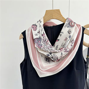 MaraSilk Pure Mulberry Silk Scarf Square Crepe Satin MS61-11