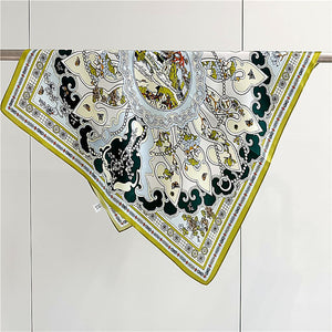 MaraSilk Pure Mulberry Silk Scarf Square Crepe Satin MS61-110