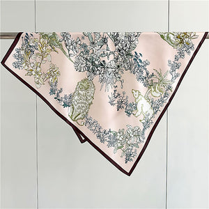 MaraSilk Pure Mulberry Silk Scarf Square Crepe Satin MS61-115