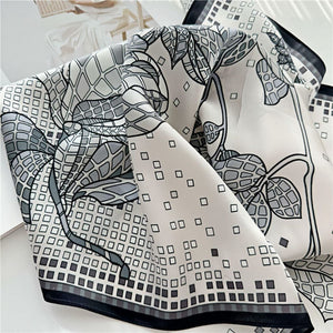 MaraSilk Pure Mulberry Silk Scarf Square Crepe Satin MS61-40